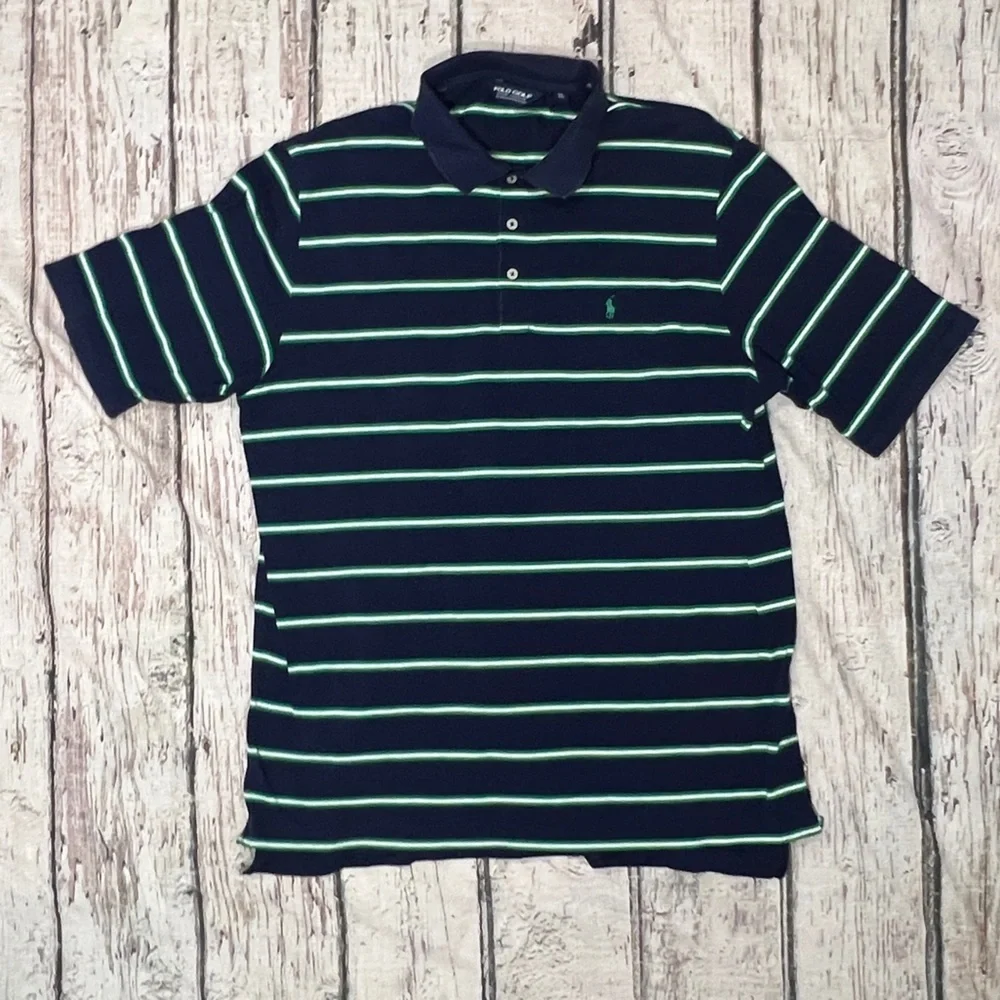 Polo Golf Mens Striped Ralph Lauren Short Sleeve Golf Golfer Shirt
